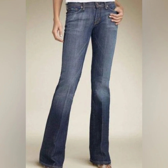 Citizens of Humanity Ingrid 002 Stretch Distressed Low Waist Flair Jeans Size 30 - Picture 4 of 17